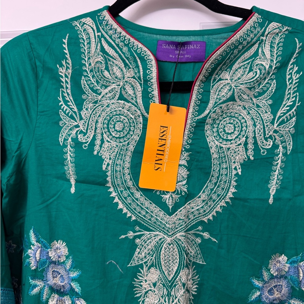 Sana Safinaz Teal Embroidered Kurta